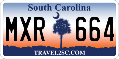SC license plate MXR664