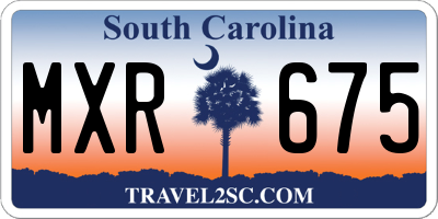 SC license plate MXR675