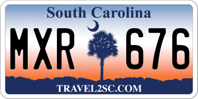 SC license plate MXR676