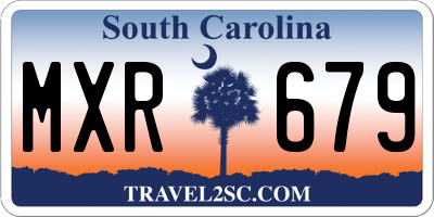 SC license plate MXR679
