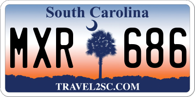 SC license plate MXR686