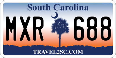 SC license plate MXR688