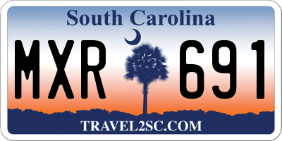 SC license plate MXR691