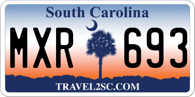 SC license plate MXR693