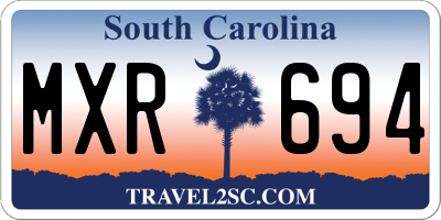 SC license plate MXR694