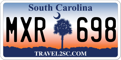 SC license plate MXR698