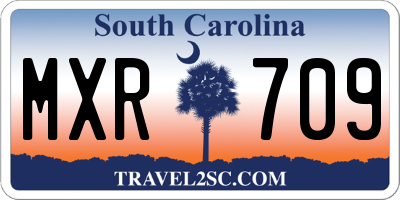 SC license plate MXR709