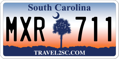 SC license plate MXR711