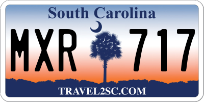 SC license plate MXR717