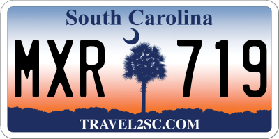SC license plate MXR719