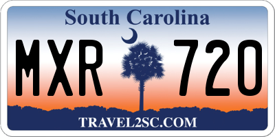 SC license plate MXR720