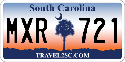 SC license plate MXR721