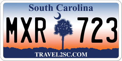 SC license plate MXR723