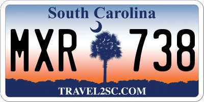 SC license plate MXR738