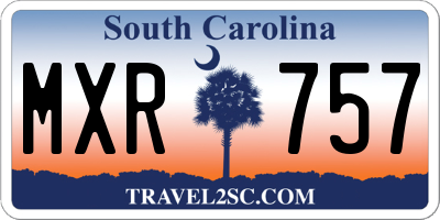 SC license plate MXR757
