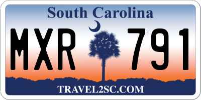 SC license plate MXR791