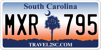 SC license plate MXR795