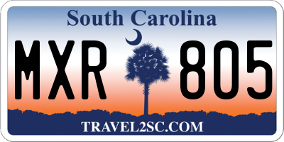 SC license plate MXR805