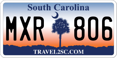 SC license plate MXR806