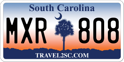 SC license plate MXR808