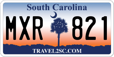 SC license plate MXR821