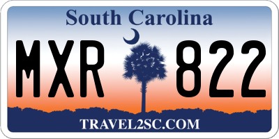 SC license plate MXR822