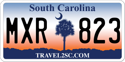 SC license plate MXR823