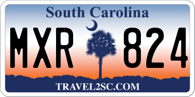 SC license plate MXR824