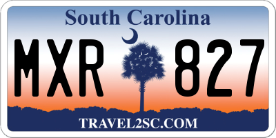 SC license plate MXR827