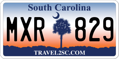 SC license plate MXR829