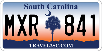 SC license plate MXR841