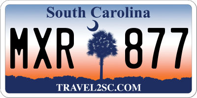 SC license plate MXR877