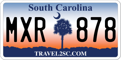 SC license plate MXR878