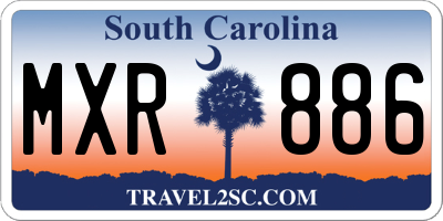 SC license plate MXR886