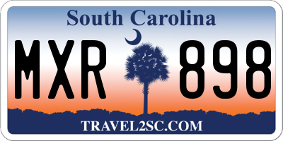 SC license plate MXR898