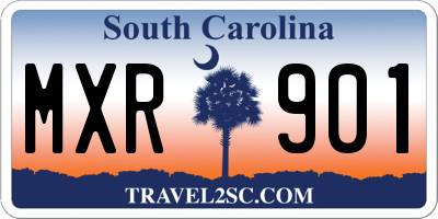 SC license plate MXR901
