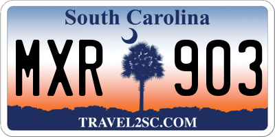 SC license plate MXR903