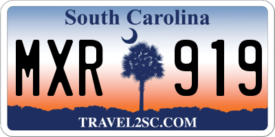 SC license plate MXR919
