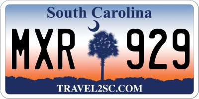 SC license plate MXR929