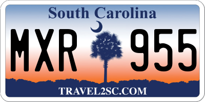 SC license plate MXR955