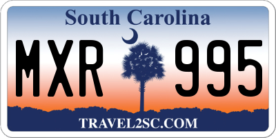 SC license plate MXR995