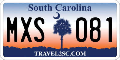 SC license plate MXS081