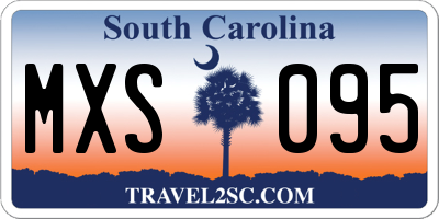 SC license plate MXS095