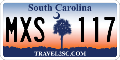 SC license plate MXS117