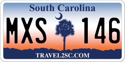 SC license plate MXS146