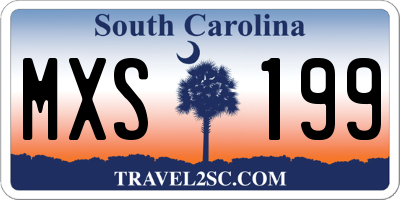 SC license plate MXS199