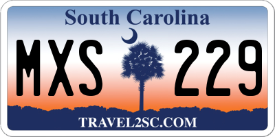SC license plate MXS229