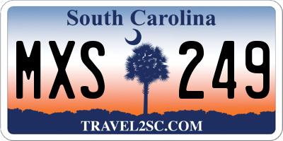 SC license plate MXS249