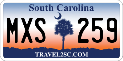 SC license plate MXS259