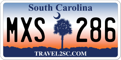 SC license plate MXS286